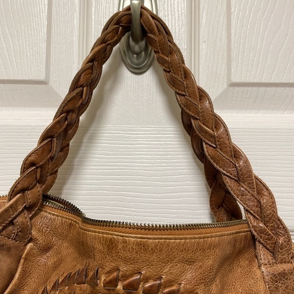 MILO |Vichy 172 |Brown | Boho|Leather |Handbag/Crossbody |Braided Handles| Purse - Picture 5 of 17